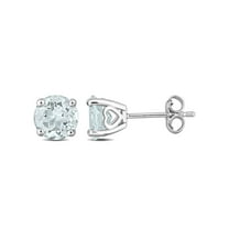Everly Women's Aquamarine Sterling Silver Earrings