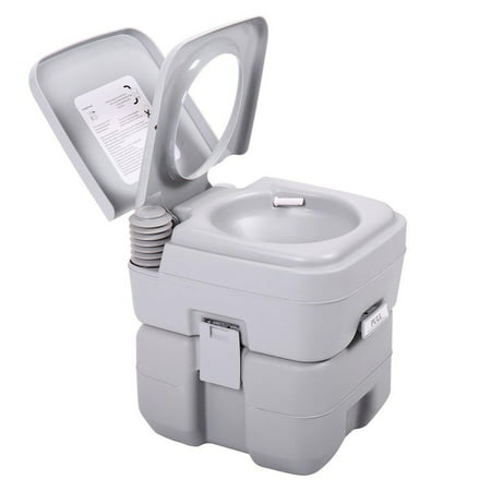 Ktaxon Portable Camping Toilet, 5 Gallon Capacity Leak Proof Compact Porta Potty, up to 50 Flushes, Great for Travel, Camping, RV, Boating,Hiking & Other Outdoor or Indoor