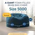 thumbnail image 3 of Open Box Ultimate Sack 5ft Bean Bag Chair, Oversized Comfy Lounger, Suede, 3 of 6