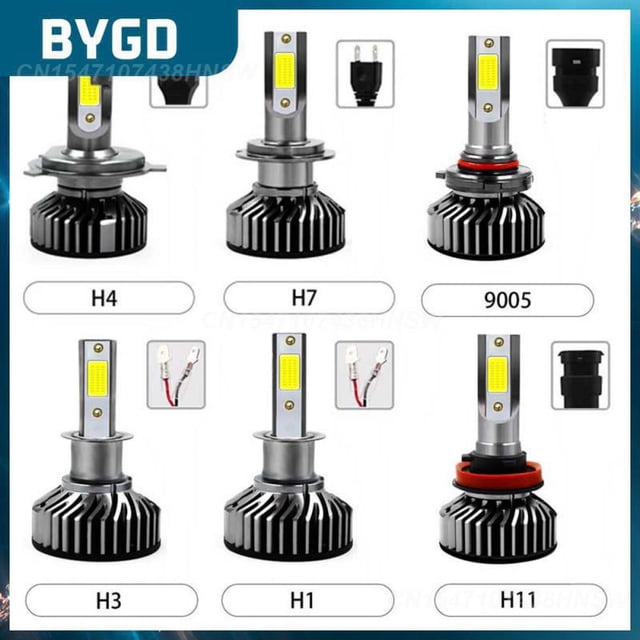 2pcs Automobile Headlamp Universal Superbright Led Headlight Bulb Durable Car Headlamp Car Accessories Single Lamp4500KCOB 60W 10000LMRussian Federation He Qiyong unisex