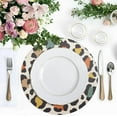 thumbnail image 4 of Colored Leopard Print Round Placemat Set of 1, Non-Slip Heat Resistant & Waterproof Plate Pads for Dinner Table Table Placemats, 15.4 in Home Decor, 4 of 6