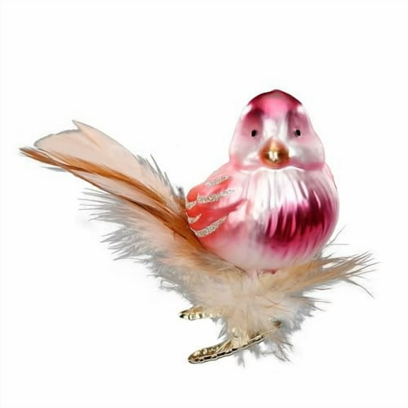 Inge-Glas Clip-on Bird, Tender Singing 10080S024 German Glass Christmas Ornament