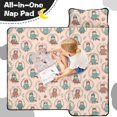 thumbnail image 1 of Cat and Sweater Pink Pattern Teens Toddler Nap Mat with Pillow, Sleeping Mat Bag for Preschool Daycare 50"x20", 1 of 1