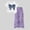 Purple, variant on Avrnliq Girls Trendy 2-Piece Outfit Set Sequin Bow Graphic Tee & Wide Leg Cargo Pants Blue Casual Summer Streetwear for Girls 5-15Y,Size 12-13 T