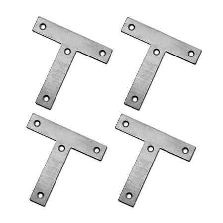 

10pcs T-Shape 60mm*60mm Steel Corner Angle Brackets Brace Fixed Plate Connector Repair Sheet