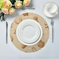 thumbnail image 5 of IAUYY Set of 6 Round Placemats for Dining Tables Heat-Resistant and Wear-Resistant DIY Printing Design Table Placemats，Applicable for Christmas Ordered Gingerbread Cookies, 5 of 7