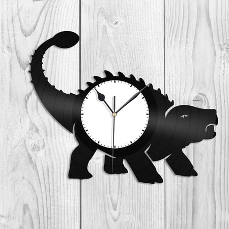 Ankylosaurus Vinyl Wall Clock Unique Gift for Animal Lovers Kids Room Decoration Vintage Design Office Bar Room Home Decor