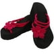 thumbnail image 1 of Tacones altos Plataforma Zapatillas Moda Chanclas Pendiente antideslizante Resort Beach Sandalias anudadas rojas para mujer (talla 39), 1 of 5