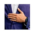 thumbnail image 2 of Mens Stainless Steel Wedding Band Ring with Brushed Black Ceramic Center, 2 of 5