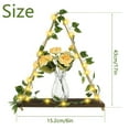 thumbnail image 3 of DJN Up to 70% Off Desktop Ornament LED Strip Wall Hanging Shelves 2PCS Artificial Macrame Shelf Wood Floating Hanging Plant Shelves For Home Wall Decor Wood Yellow One Size, 3 of 7