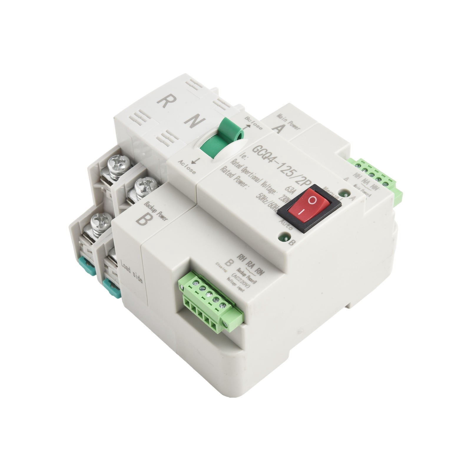 2P 63A Dual Power Automatic Transfer Switch for Generator Changeover Switch