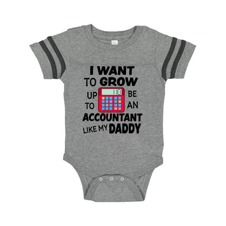 

Inktastic I Want To Grow up To Be An Accountant Like My Daddy Gift Baby Boy or Baby Girl Bodysuit