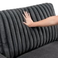 thumbnail image 4 of Lexicon Athena Textured 2pc Set: Sofa, Loveseat in Dark Gray, 4 of 14