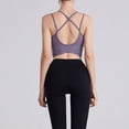 thumbnail image 5 of SHENGYUAN Comfortable Bras for Women Sports Bra Women's Yoga With Back Beauty Design Solid Color Tight Fit Push Up Training Fitness Running Purple,L, 5 of 7