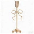 thumbnail image 2 of Seyotauo Christmas Bow Taper Candle Holders, Gold Christmas Candlestick Holders, Xmas Candle Holder Vintage Decorative for Table Centerpiece Mantel Decor Holiday Housewarming Gifts, 2 of 6