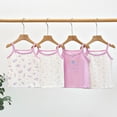 thumbnail image 2 of Girls Sleeveless Undershirts 4 Pack Camisole Tank Tops Cotton Straps Soft Comfortable for Toddler Girls Dance Class Daily Wear 2T-12Years, 2 of 5