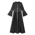 thumbnail image 6 of iiniim Womens Church Clergy Robe Gown Preachers Flared Sleeves Maxi Dress Priest Costume Pulpit Robes Black 3XL, 6 of 7