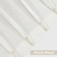 thumbnail image 3 of DriftAway Extra Long Linen Textured Sheer Pinch Pleat Curtains 2 Panels 2 Story House Tall Curtains for High Ceiling Long Window High Living Room Light Filtering Back Tab W52 x L132 Inch Light Linen, 3 of 8