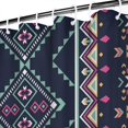 thumbnail image 3 of Waterproof Aetec Navy Blue Shower Curtain 72x72 Inch Boho Style Polyester Unique Shower Curtain for Bathroom Hotel Home Decor with 12 Plastic Hooks, 3 of 5