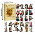 thumbnail image 3 of 2025 Cat Lovers Advent Calendar 24 Days Countdown Set with 2D Acrylic Hanging Decorations Cute Festive for Enthusiasts, 3 of 9