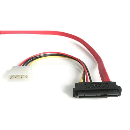 StarTech.com 46cm SAS 29ピン -SATA変換ケーブル ペリフェラル電源付き SATA(7ピン・データ) オス - SFF-8482(29ピン・データ 電源) メスSAS729PW18