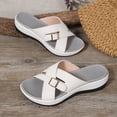 thumbnail image 3 of SACFOF Orthopedic Sandals for Women 2026 Comfortable Casual Platform Sandals with Arch Support, Open Toe Wide Casual Walking Slip on Shoes Vacation Slides Beach Summer Dressy, 3 of 6