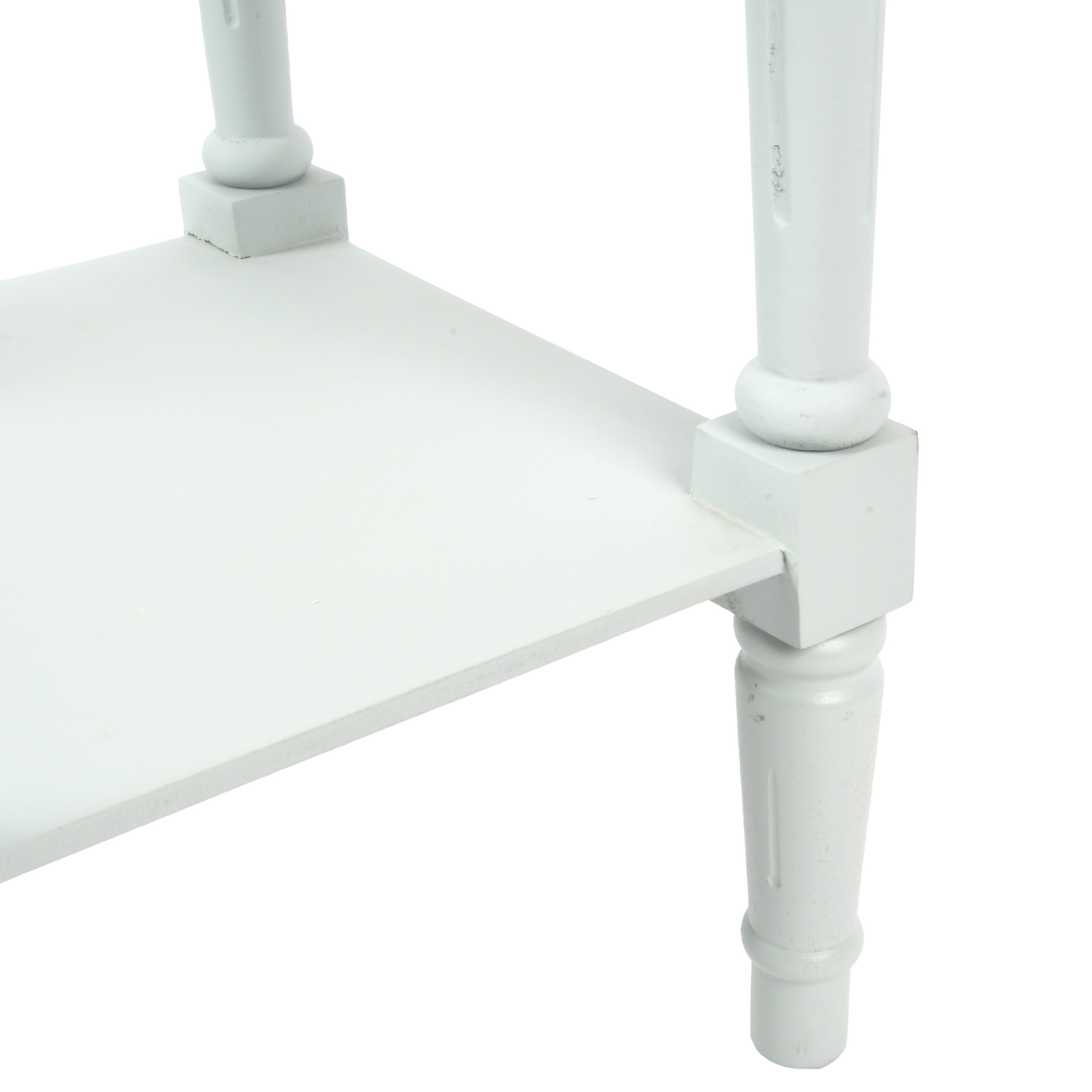 Decor Therapy Ice Blue Traditional Style Accent Table with Storage, Sturdy Narrow End Table, 28" x 14" x 14"