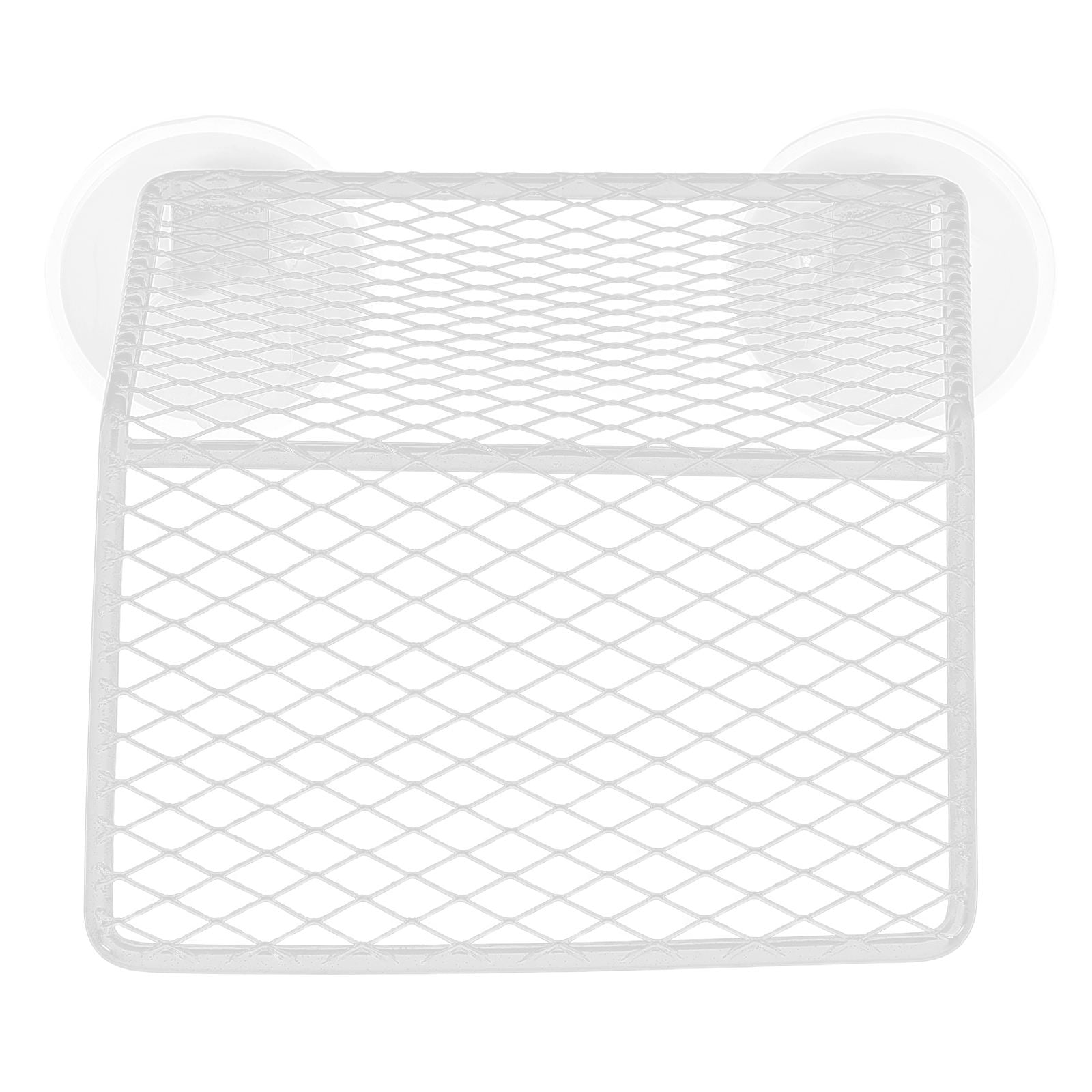 WESIEVYA White Metal Turtle Basking Dock for Aquarium Strong Suction Cup Platform Above Tank