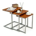 thumbnail image 1 of Costway 3 Pcs Emboîtant Table d'Extrémité de Café Empilable Côté Table de Chevet Salon Bureau, 1 of 10