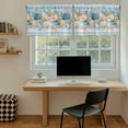 thumbnail image 5 of Blue Beach Coastal Tier Curtains 36 Inch Length, Nautical Shell Starfish Coral Summer Cafe Short Curtains for Bathroom Over Sink, Small Kitchen Curtain Light Filtering Drapes 2 Panels 27.5"Wx36"L, 5 of 8