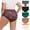 Gilded Floral, variant on Women's Plus Size Cotton Underwear XL-5XL High Waisted Briefs Panties 5-Pack(3XL,Black)