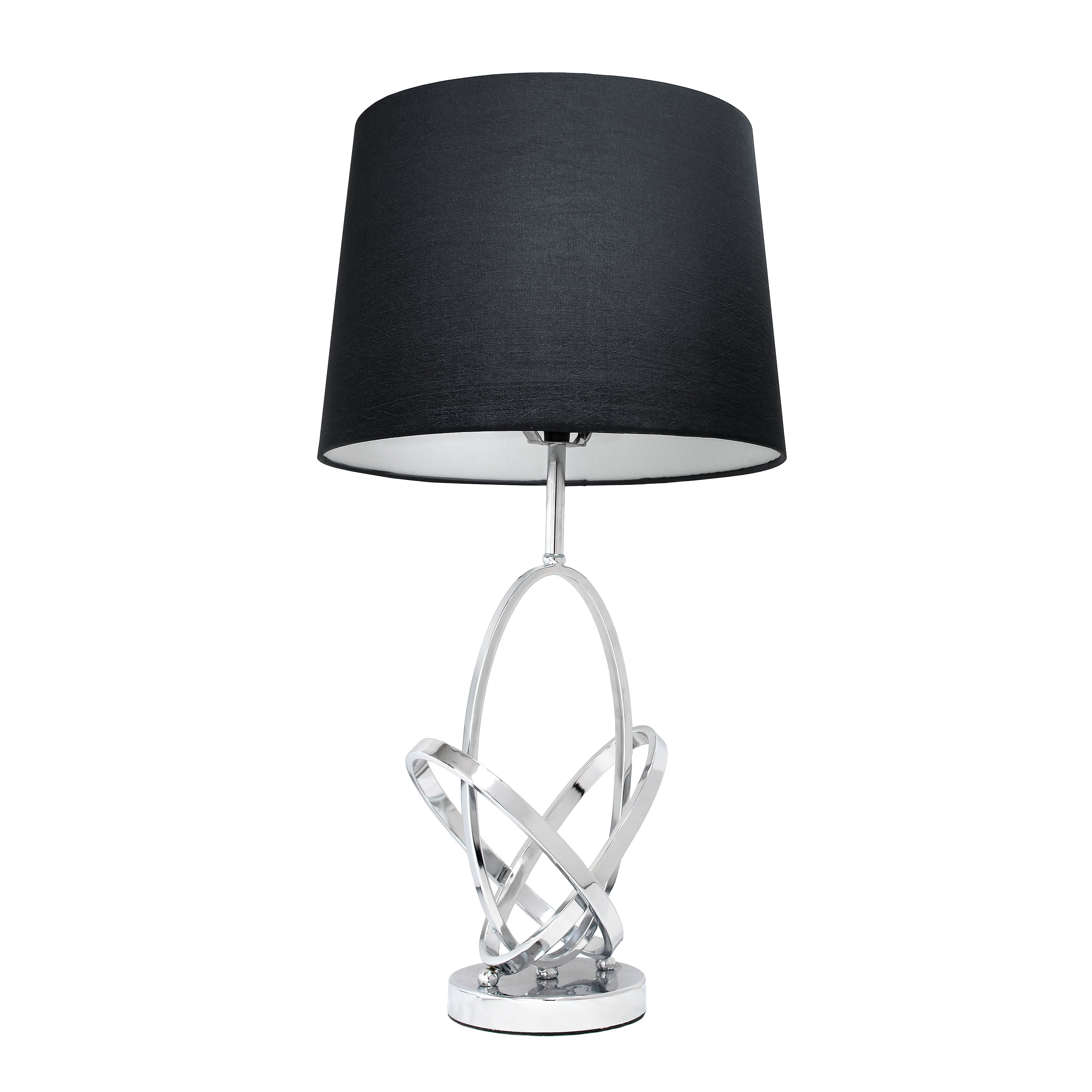 black and chrome table lamp