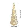 thumbnail image 3 of HomeKingdee Glass Christmas Tree Green Glowing Xmas Trees Home Decorations Tabletop Centerpiece Mantel Window Home Decor, 3 of 6