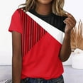 thumbnail image 2 of CEHVOM Blouse Mode Femme Manches Courtes Col Rond Rétro Imprimé Ample Manches Trois-Quarts, 2 of 5