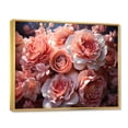 thumbnail image 2 of Designart "Pink Flowers Bouquet Delicate euphony I" Floral Floater Framed Wall Art Print, 2 of 7