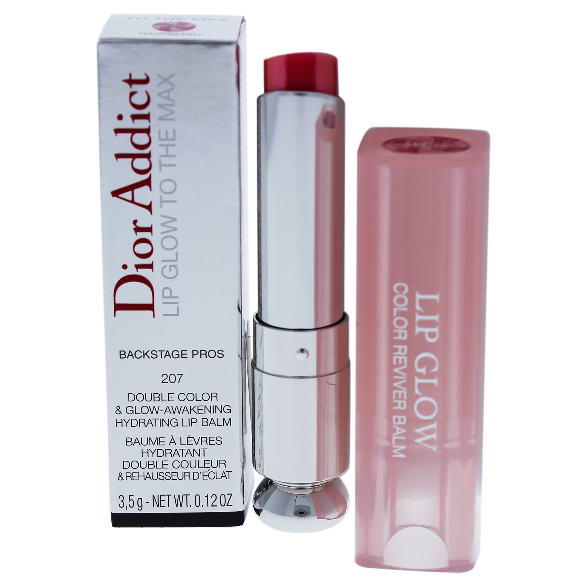 Dior Addict Lip Glow To The Max 207 Raspberry by Christian Dior for Women 0.12 oz Lipstick Walmart