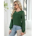 thumbnail image 5 of Zeagoo Womens Elegant Blouse Lace Long Sleeve Tops Dressy Cute Fall Tops Casual Work T-Shirts, 5 of 8