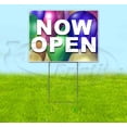 thumbnail image 1 of Now Open Balloons V2 (18" x 24") Yard Sign, Includes Metal Step Stake, 1 of 6