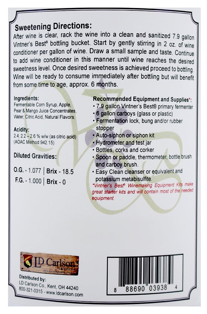 LD Carlson Vintner's Best Mango Fruit Wine Base