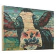 thumbnail image 3 of Empire Art Direct "Curious Cow"Arte de Legno Digital Print on Solid Wood Wall Art Blue 24 x 36, 3 of 5
