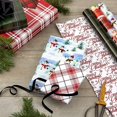 thumbnail image 2 of Papier d'Emballage Réversible (3 Rouleaux : 120 Pi2 TTL) Vintage Santa, Snowmen, Carreaux Verts Traditionnels, Rouges et Blancs, 2 of 6