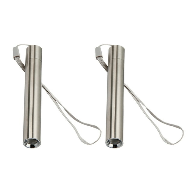 Miangastore Petite Lampe de Poche de Détection Argent Lot de 2 4.3X0.6X0.6in