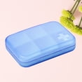thumbnail image 3 of Portable Pill Box Simple 6 Grid Medicine Storage Holder for Home Travel Office (Blue), 3 of 8