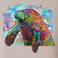 thumbnail image 6 of Wild Bobby Rainbow Painted Manatee Dean Russo Design Animal Lover Men Tee, Sandstone, 3X-Large, 6 of 6