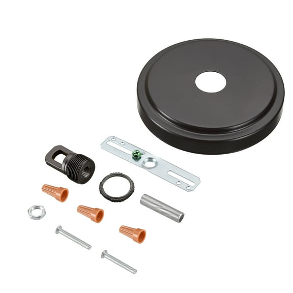 Aspen Creative 21507-11, Oil Rubbed Bronze Chandelier Fixture Canopy Kit, 5-1/8" D x 1" Center Hole