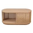 thumbnail image 4 of Ash Wood and Rattan Coffee Table Classic Style Living Room, 4 of 7