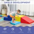 thumbnail image 3 of Qaba Foam Play Set - 4 Piece Climbing & Crawling Set for Early Development | Multi-Color, PU Leather, EPE Foam | Home, Nursery, Play Zone, 3 of 7