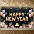 thumbnail image 5 of Colorful Balloons Happy New Year Decorative Banner Celebratory Design Party Backdrop for New Year Event Party Home Decoration Indoor Celebration, 5 of 9