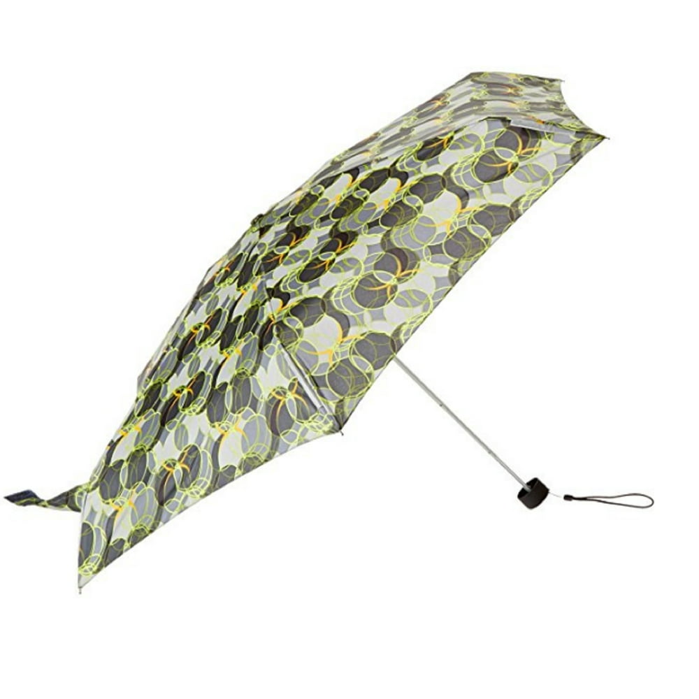 totes Totes Mini Trekker Umbrella With Manual Open Green/Gray Outdoor