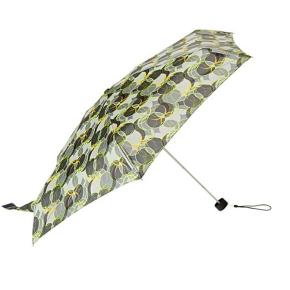 Totes Parapluie Mini Trekker avec Cercle Extérieur Vert/gris Ouvert Manuel - 41"